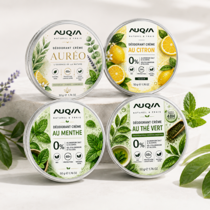 Pack de 4 Déodorants Crème Naturels et Anti-transpirants